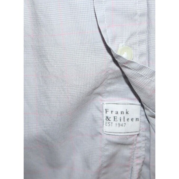 Frank‎ & Eileen Shirt Women Medium Blue Checker Long Sleeve Button Up Paul Style - Picture 5 of 7